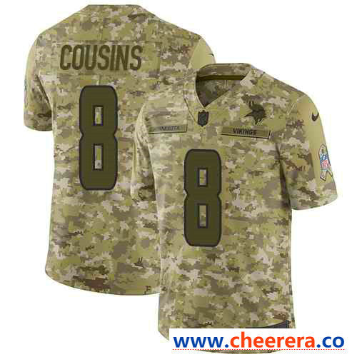 Nike Kirk Cousins Minnesota Vikings camo Salute To Service jersey