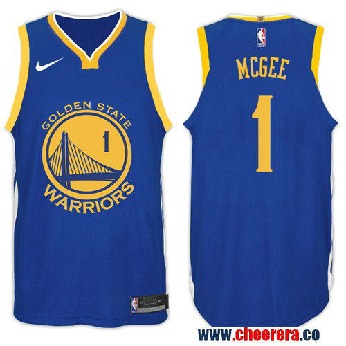 Nike NBA JaVale McGee Golden State Warriors blue jersey