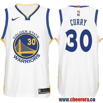 Nike NBA Stephen Curry Golden State Warriors white jersey