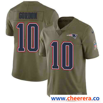 Nike Josh Gordon New England Patriots olive Salute To Service jersey