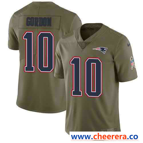 Nike Josh Gordon New England Patriots olive Salute To Service jersey