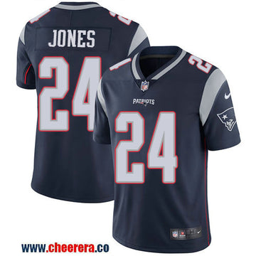 Nike Cyrus Jones New England Patriots navy Vapor jersey