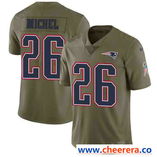 Nike Sony Michel New England Patriots olive Salute To Service jersey