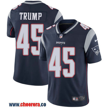 Nike Donald Trump New England Patriots navy Vapor jersey