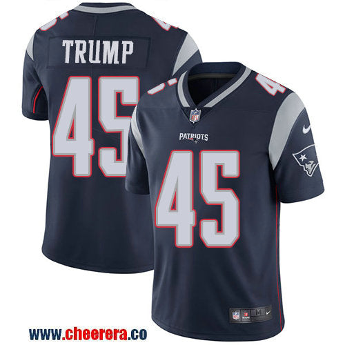 Nike Donald Trump New England Patriots navy Vapor jersey