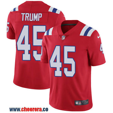 Nike Donald Trump New England Patriots red Vapor jersey