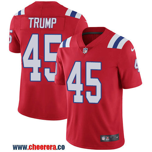 Nike Donald Trump New England Patriots red Vapor jersey