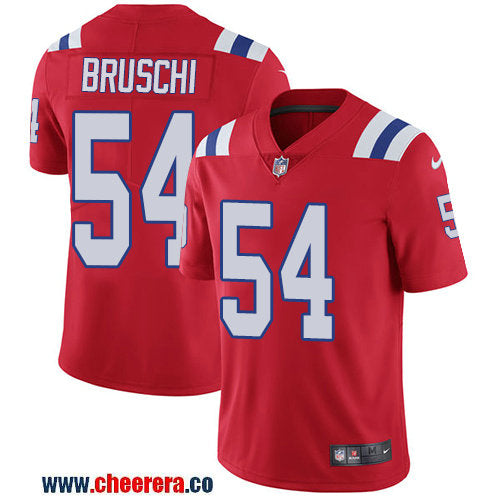 Nike Tedy Bruschi New England Patriots red Vapor jersey