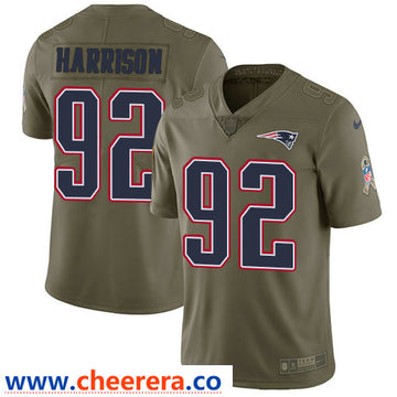 Nike James Harrison New England Patriots olive Salute To Service jersey