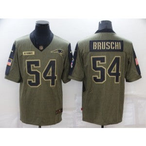 Nike New England Patriots olive Salute To Service jersey