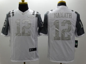 Nike Joe Namath New York Jets platinum Limited jersey
