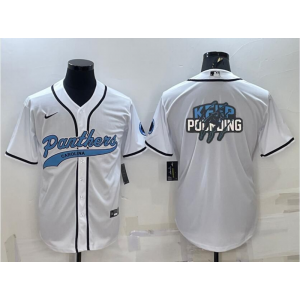 Nike Blank Carolina Panthers white Vapor jersey