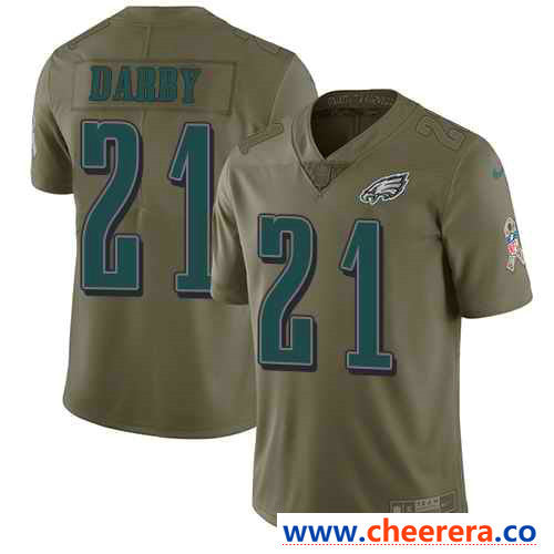 Nike Ronald Darby Philadelphia Eagles olive Salute To Service jersey