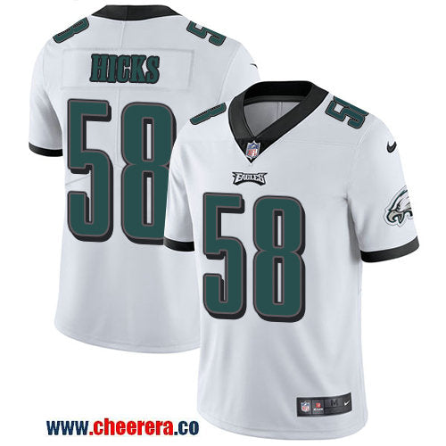 Nike Jordan Hicks Philadelphia Eagles white Vapor jersey