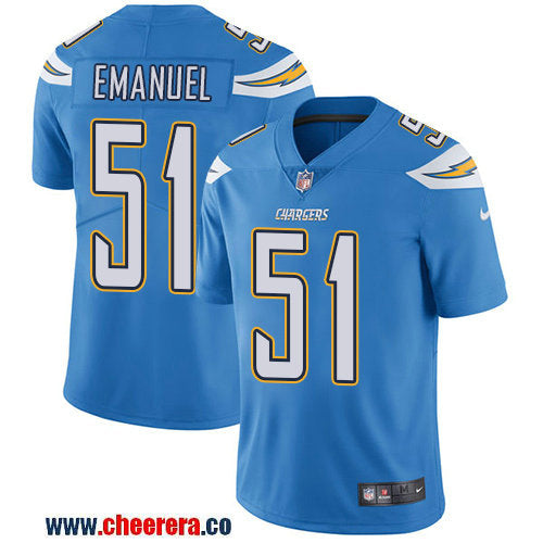 Nike Kyle Emanuel Los Angeles Chargers blue Vapor jersey