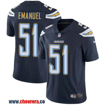 Nike Kyle Emanuel Los Angeles Chargers navy Vapor jersey