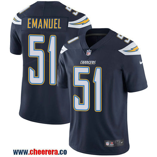 Nike Kyle Emanuel Los Angeles Chargers navy Vapor jersey