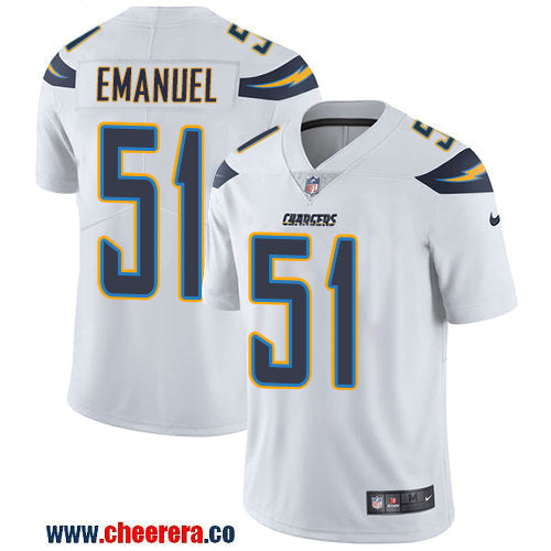 Nike Kyle Emanuel Los Angeles Chargers white Vapor jersey