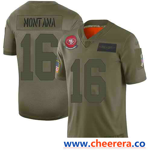 Nike Joe Montana San Francisco 49ers camo Salute To Service jersey