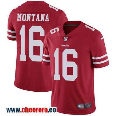 Nike Joe Montana San Francisco 49ers red Vapor jersey