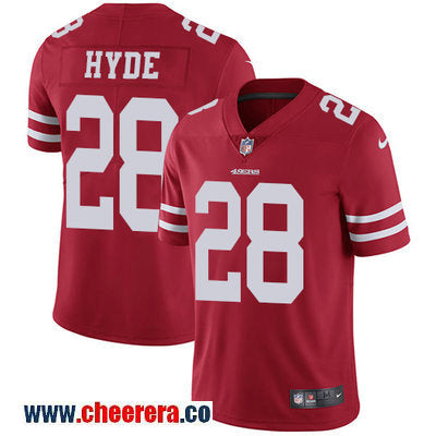 Nike Carlos Hyde San Francisco 49ers red Vapor jersey
