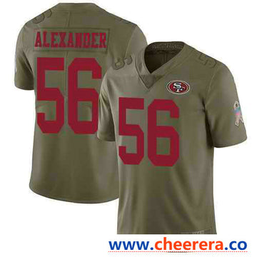 Nike Kwon Alexander San Francisco 49ers olive Salute To Service jersey