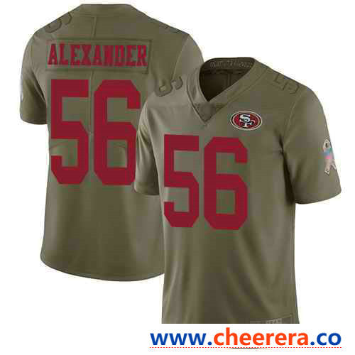 Nike Kwon Alexander San Francisco 49ers olive Salute To Service jersey