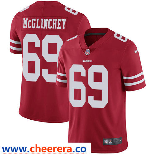 Nike Mike McGlinchey San Francisco 49ers red Vapor jersey