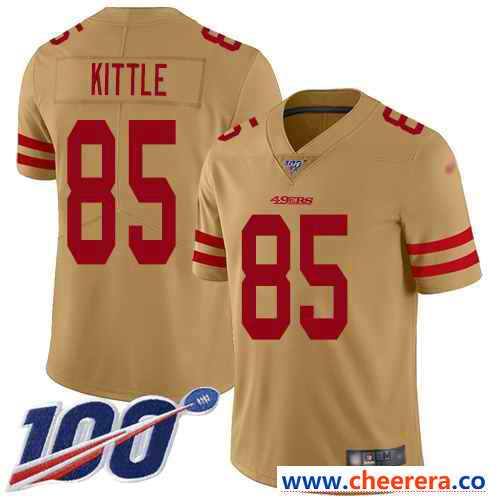 Nike George Kittle San Francisco 49ers gold Inverted Legend jersey
