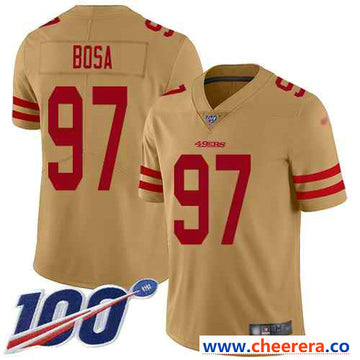 Nike Nick Bosa San Francisco 49ers gold Inverted Legend jersey