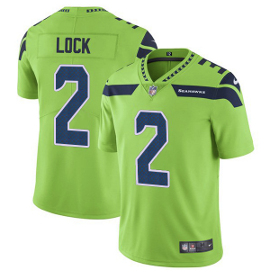 Seahawk Nike Seahawk 2 Drew Lock green Vapor jersey