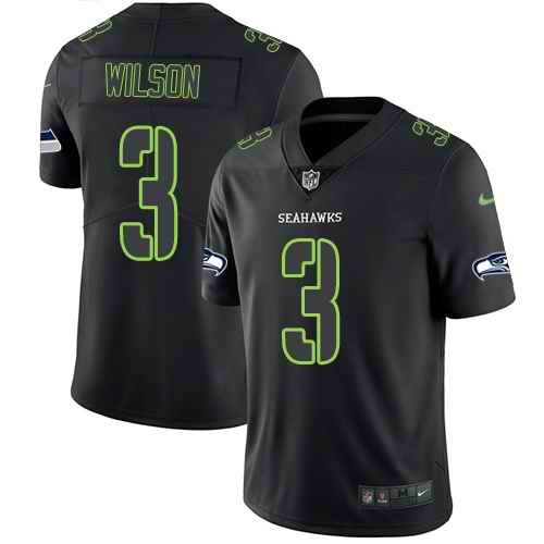 Nike Russell Wilson Seattle Seahawks black Limited jersey
