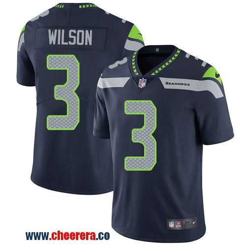 Nike Russell Wilson Seattle Seahawks blue Vapor jersey