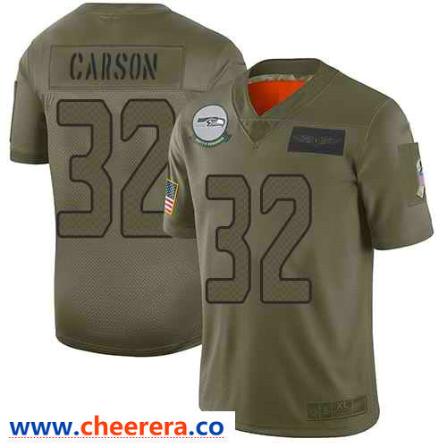 Nike Chris Carson Seattle Seahawks camo Salute To Service jersey