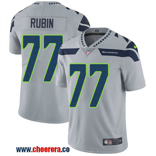 Nike Ahtyba Rubin Seattle Seahawks grey Vapor jersey