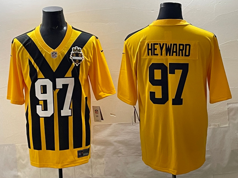 Nike Pittsburgh Steelers yellow Throwback jersey