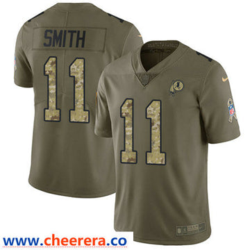 Nike Alex Smith Washington Commanders olive Salute To Service jersey