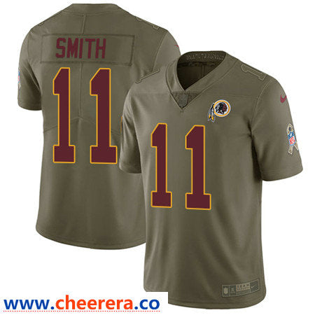 Nike Alex Smith Washington Commanders olive Salute To Service jersey