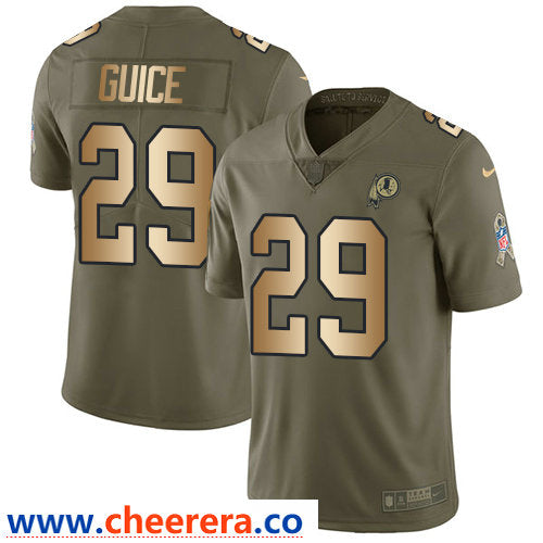 Nike Derrius Guice Washington Commanders olive Salute To Service jersey