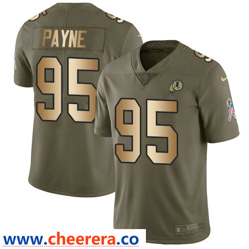 Nike Da'Ron Payne OliveGold NFL Washington Commanders Salute To Service jersey