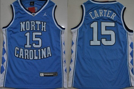Vince Carter North Carolina Tar Heels blue jersey