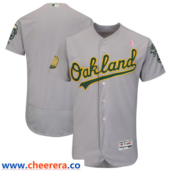 Custom Oakland Athletics gray jersey