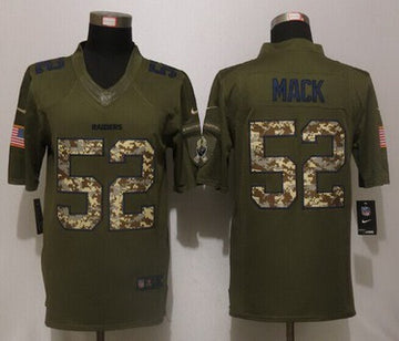 Khalil Mack Las Vegas Raiders green Salute To Service jersey