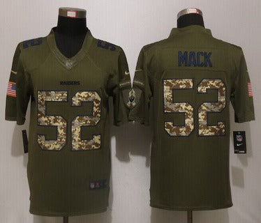 Khalil Mack Las Vegas Raiders green Salute To Service jersey