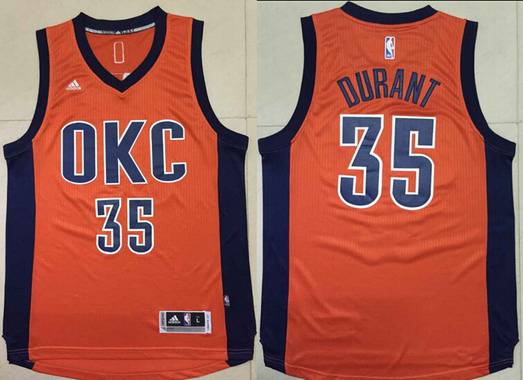 Kevin Durant Revolution Oklahoma City Thunder orange jersey