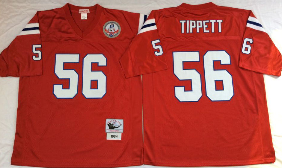 Andre Tippett New England Patriots red Throwback jersey