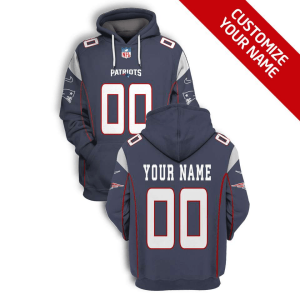 Custom New England Patriots blue jersey
