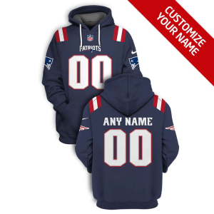 Custom New England Patriots navy jersey