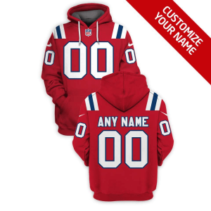 Custom New England Patriots red jersey