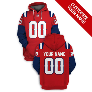 Custom New England Patriots red jersey